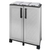 Armoire Poubelles de Tri Sélectif 3 Sacs Recyclage Gestion des Déchets 68 x 37 x 90 cm Intérieur Extérieur INTEC