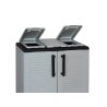 Armoire Poubelles de Tri Sélectif 3 Sacs Recyclage Gestion des Déchets 68 x 37 x 90 cm Intérieur Extérieur INTEC