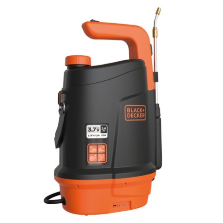 Pulvérisateur Électrique 5L, Batterie Lithium 3,7 V / 2,6 Ah Pulvérisateur Jardin Végétaux + Lance Télescopique Black+Decker