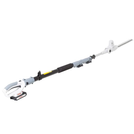 Taille haie sans fil 20V - Lame de 40 cm Batterie lithium 2.0Ah + Chargeur 20V - Perche télescopique jusqu'à 4m IKRA