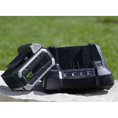 Taille Haie à perche télescopique 40V Batterie Lithium 2,5Ah + Chargeur Led 40V - Sangle d'épaule -Taille haie sans fil IKRA