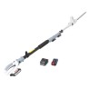 Taille haie sans fil 20V - Lame de 40 cm Batterie lithium 2.0Ah + Chargeur 20V - Perche télescopique jusqu'à 4m IKRA