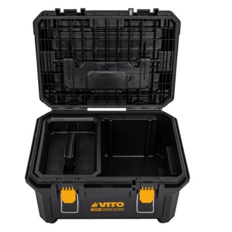 Boîte à Outils Modulaire Dim 41 x 57 x 30 cm Charge 45Kg Mallette portable Capacité 39Litres VITO