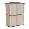 Abri de jardin Extérieur 2 portes Beige 151 x 83 x H200cm Cabanon de jardin avec plancher intégré INTEC