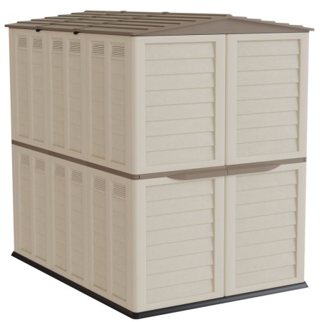 Abri de Jardin Extérieur 5500L Beige - Cabanon de jardin en Polypropylène 151x208x200 - Rangement Outils, Vélos, ARTPLAST