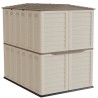 Abri de Jardin Extérieur 5500L Beige - Cabanon de jardin en Polypropylène 151x208x200 - Rangement Outils, Vélos, ARTPLAST