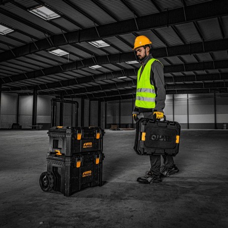 Boîte à Outils Modulaire Dim 41 x 57 x 30 cm Charge 45Kg Mallette portable Capacité 39Litres VITO