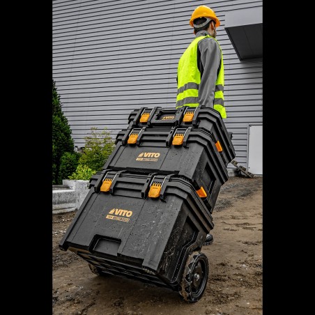Boîte à Outils Modulaire Dim 41 x 57 x 30 cm Charge 45Kg Mallette portable Capacité 39Litres VITO