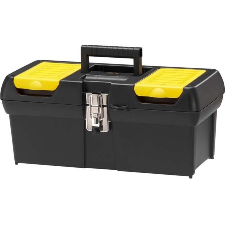 Boite à Outils L41xP18x20 cm + 2 Organiseurs Couvercle - Robuste Poignée Articulée STANLEY