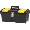 Boite à Outils L41xP18x20 cm + 2 Organiseurs Couvercle - Robuste Poignée Articulée STANLEY