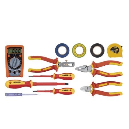 Sacoche professionnelle électricien 12 Outils Poignée acier renforcée Nylon haute Qualité Sac bandoulière VITO
