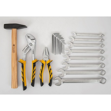 Boite à outils complète 84 pièces Chrome vanadium - Caisse à outils avec douilles et accessoires VITO