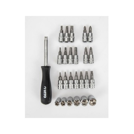 Boite à outils complète 84 pièces Chrome vanadium - Caisse à outils avec douilles et accessoires VITO