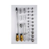 Boite à outils 119 pièces Chrome vanadium - Caisse à outils complète douilles clés tournevis Mallette de bricolage VITO