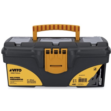 Boite à outils 13" 32 x 16.5 x 13.6 cm - Caisse à outils 3 Organiseurs et Porte outils Amovible VITO