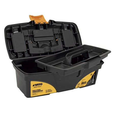 Boite à outils 13" 32 x 16.5 x 13.6 cm - Caisse à outils 3 Organiseurs et Porte outils Amovible VITO
