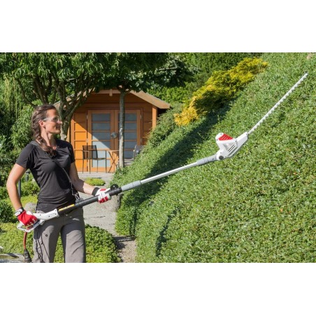 Taille Haie Télescopique filaire 600W - Lame de coupe 59 cm Coupe 51 cm Taille Haie sur perche réglable 1.95 - 2.40 m IKRA