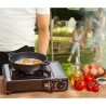Réchaud à gaz NOMADE INOX 2200W Allumage piezo Double système de sécurité Mallette KEMPER
