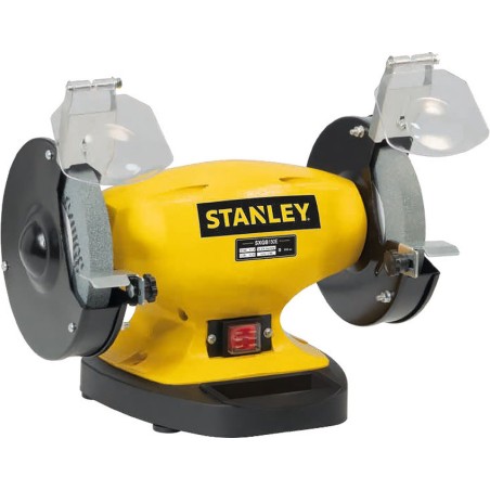 Meuleuse d’établi professionnelle 2 Meules Ø150 mm Grain de 36 et 60 Base en fonte anti basculement STANLEY