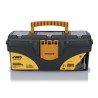 Boite à outils noire 16" 41 x 20.9 x 19.5 cm - Caisse à outils vide 2 organiseurs et porte outils Amovible VITO