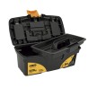 Boite à outils noire 16" 41 x 20.9 x 19.5 cm - Caisse à outils vide 2 organiseurs et porte outils Amovible VITO