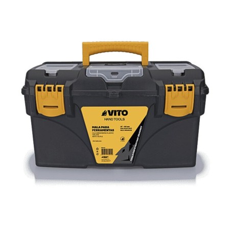 Boite à outils vide 21" 53.5 x 29.1 x 28 cm - Caisse à outils 3 organiseurs + Porte outils amovible VITO