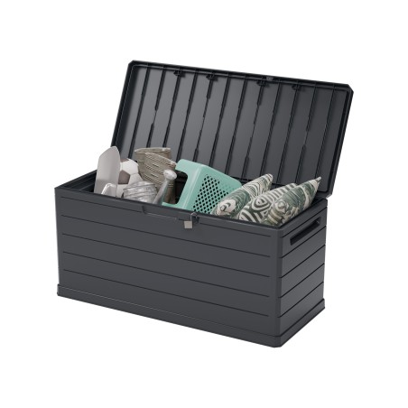 Coffre de rangement extérieur 350L - Coffre de Jardin Gris 118.5x52x57cm - Poignées de transport - Résistant à l'eau ArtPlast