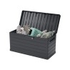 Coffre de rangement extérieur 350L - Coffre de Jardin Gris 118.5x52x57cm - Poignées de transport - Résistant à l'eau ArtPlast