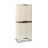 Armoire de rangement 2 portes 4 Etagères 70 x 47 x 184 cm 4 pieds Charge 100kg max INTEC