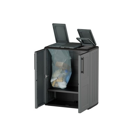 Poubelles de tri Selectif 2 Sacs Meuble mi- hauteur Dim 68 x 37 x 84cm 2 Anneaux de support de sac 2 Portes INTEC