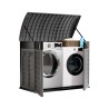 Cache Poubelles 2 portes Gris - Tri sélectif Extérieur - Abri Poubelle Design pour Terrasse et Jardin 1500L INTEC