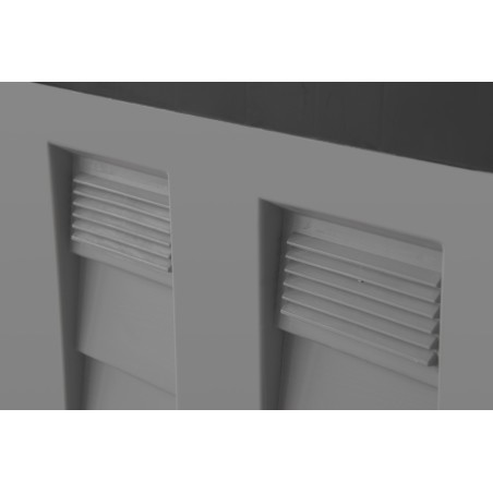 Cache Poubelles 2 portes Gris - Tri sélectif Extérieur - Abri Poubelle Design pour Terrasse et Jardin 1500L INTEC