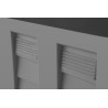 Cache Poubelles 2 portes Gris - Tri sélectif Extérieur - Abri Poubelle Design pour Terrasse et Jardin 1500L INTEC