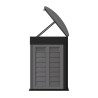 Cache Poubelles 2 portes Gris - Tri sélectif Extérieur - Abri Poubelle Design pour Terrasse et Jardin 1500L INTEC