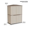Abri de jardin Extérieur 2 portes Beige 151 x 83 x H200cm Cabanon de jardin avec plancher intégré INTEC
