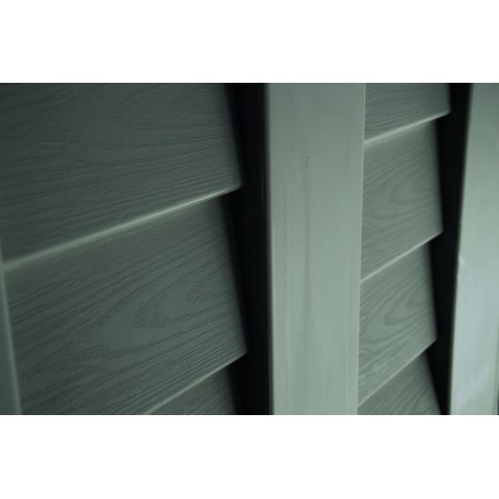 Abri de Jardin Extérieur Gris Anthracite Polypropylène 151x146x200cm avec Plancher Cabanon Rangement Outils- Mobilier de jardin