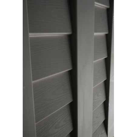 Abri de Jardin Extérieur Gris Anthracite - Polypropylène 151x146x200 - Cabane de jardin avec planché intégré ARTPLAST