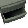 Commode basse 4 tiroirs 39 x 38.5 x H 80.5 cm Marron - Meuble de Rangement Chambre Bureau Buanderie Art Plast