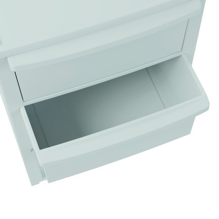 Commode 4 tiroirs Blanc - Meuble de Rangement Chambre Bureau Buanderie 39 x 38.5 x H 80.5 cm Art Plast