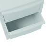 Commode 4 tiroirs Blanc - Meuble de Rangement Chambre Bureau Buanderie 39 x 38.5 x H 80.5 cm Art Plast