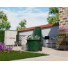 Chariot de jardin 43L Dim: 49 x 49 x 90 cm Chariot déchets verts 2 Roues robustes Charge 60 kg Art Plast