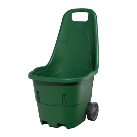 Chariot de jardin 43L Dim: 49 x 49 x 90 cm Chariot déchets verts 2 Roues robustes Charge 60 kg Art Plast