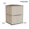 Abri de Jardin Extérieur Beige - Cabanon de Jardin avec plancher 151x146x200 - Rangement Outils, Vélos ARTPLAST