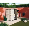 Abri de Jardin Extérieur Beige - Cabanon de Jardin avec plancher 151x146x200 - Rangement Outils, Vélos ARTPLAST