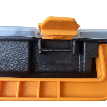 Boîte de rangement professionnelle Organiseur 23 compartiments amovibles Noir Orange 44.3 x 31.7 x 8 cm ARTPLAST