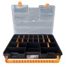 Boîte de rangement professionnelle Organiseur 23 compartiments amovibles Noir Orange 44.3 x 31.7 x 8 cm ARTPLAST