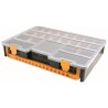 Boîte de rangement professionnelle Organiseur 23 compartiments amovibles Noir Orange 44.3 x 31.7 x 8 cm ARTPLAST