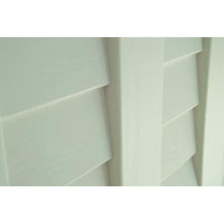 Abri de jardin Beige Extérieur 2 portes 151x83xH200cm Cabanon de jardin plancher intégré Rangement mobilier de jardin Art Plast