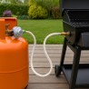 Tuyau Gaz Souple 2 mètres + Détendeur Propane Quick-On Valve 27mm Pack Flexible Gaz Pour Barbecue, Plancha Chauffage KEMPER