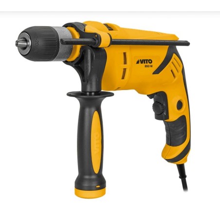 Perceuse à percussion Filaire 850W Mandrin Auto serrant 13mm Poignée GRIP Variateur de vitesse VITO
